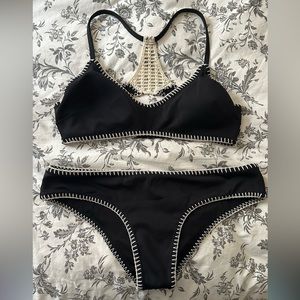Victoria secret Black and natural bikini size large. Worn a handful of times